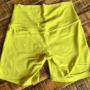 lululemon athletica Women's Align Yellow Serpentine Bike Shorts